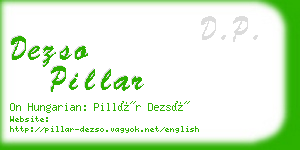 dezso pillar business card